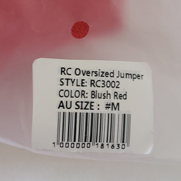 SOLD. NWT! Lauren Simpson’s “Rare Collective” Oversized Jumper in Blush Red! - Picture 5 of 9